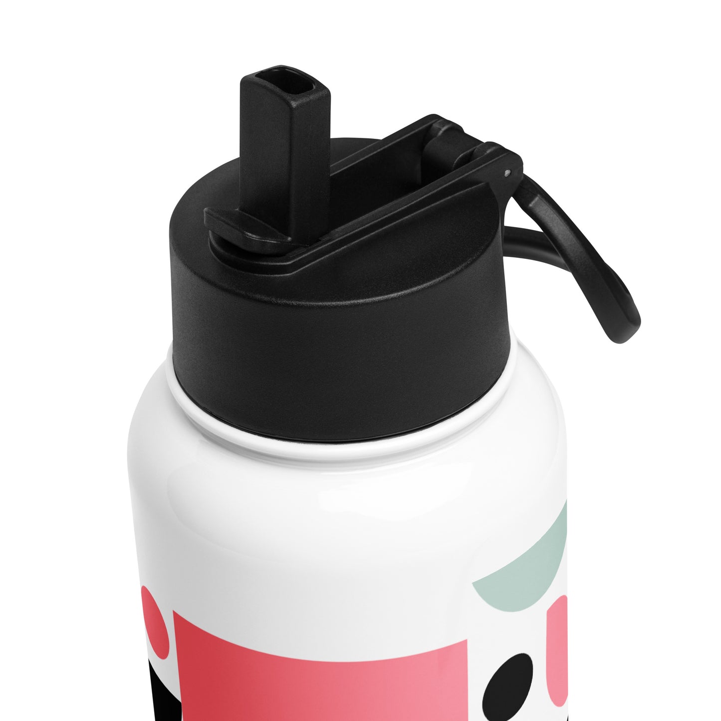 Colorful Stainless steel water bottle with a straw lid